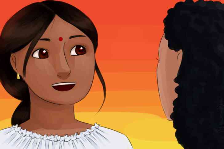 Image intitulée Femme avec Bindi Parle à un Ami.png